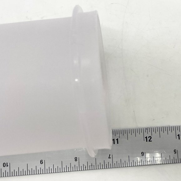 Vtg Tupperware Clear Food Storage Canister Blue Lid Cylindrical Modular Mate - Picture 6 of 7